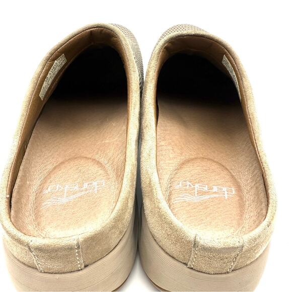Dansko Sondra Taupe Suede Leather Slip-on Clog Mule Sneaker EU 38 US 7.5-8 - Picture 8 of 13